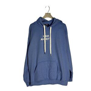 High Anxiety Blue Hoodie By Skim Milk Size Medium